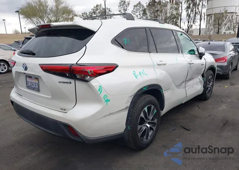 2020 Toyota Highlander Hybrid Xle from USA, damaged, VIN 5TDHBRCH3LS511156